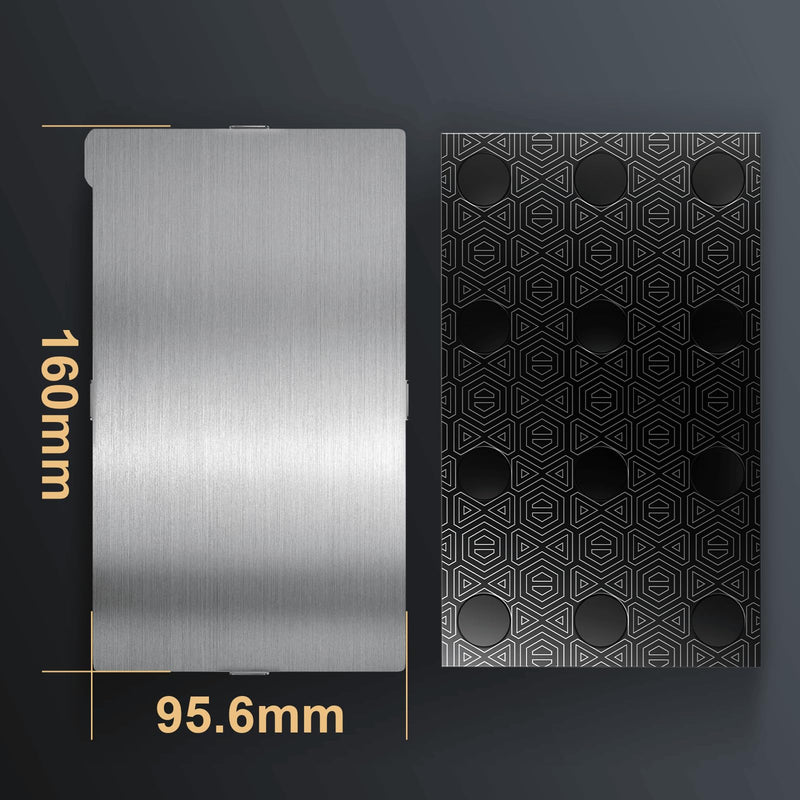 Resin 3D Printer Building Plate, 2PCS Flexible Spring Steel Sheet and 1PCS Steel Base Platform Compatible with ELEGOO Mars 5 / Mars 5 Ultra 3D Printer, 160x95.6mm
