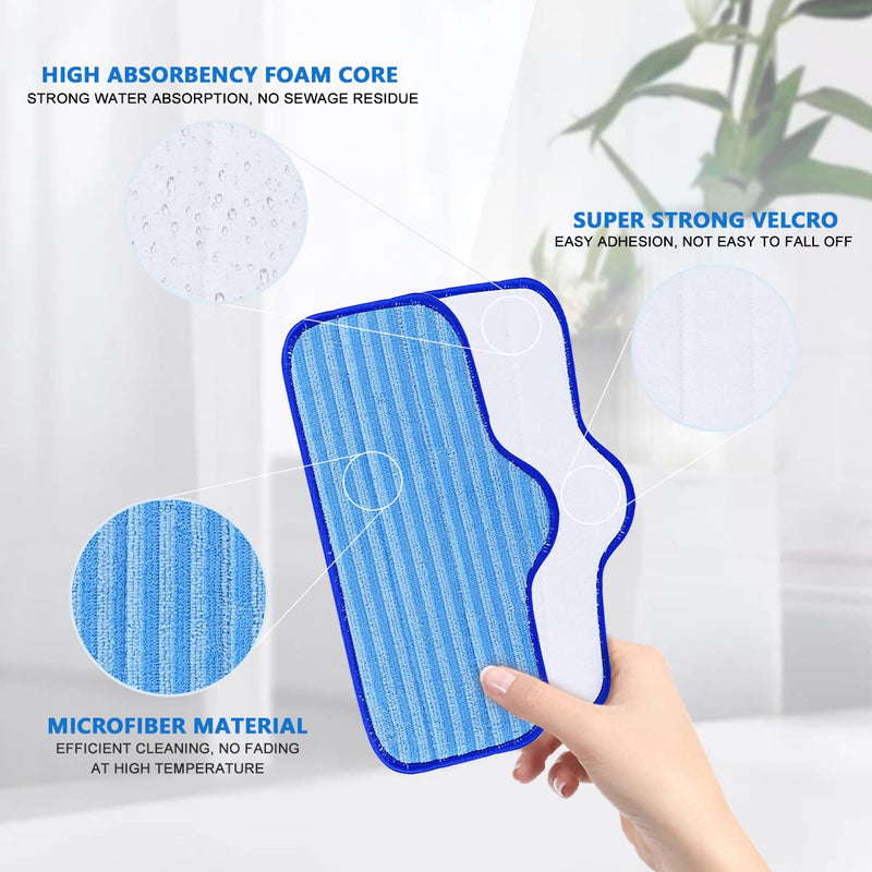 KEEPOW Microfiber Pads for Dupray Neat Steam Cleaner, 6 Pack Washable Pads