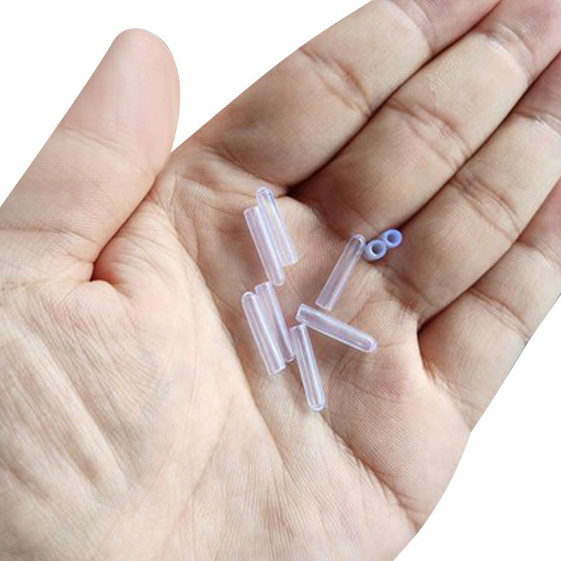 uxcell 200pcs Rubber End Caps 2mm ID Vinyl PVC Round End Cap Cover Screw Thread Protectors Clear