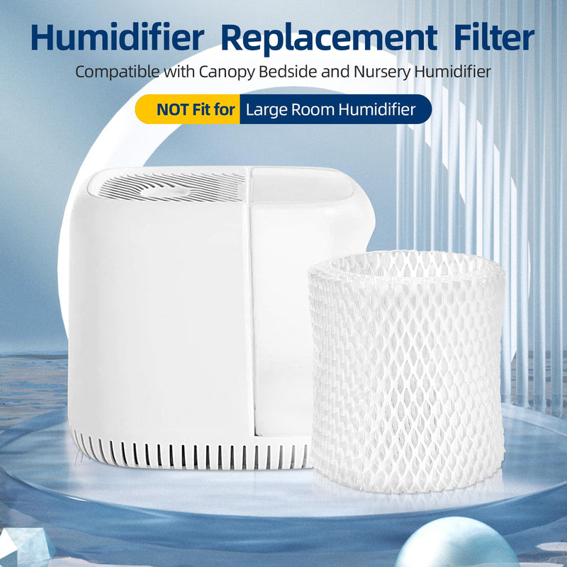 DerBlue 6 Pack Humidifier Replacement Filter Compatible with Canopy Bedside Humidifier and Nursery Humidifier,Wood Pulp & Paper Filter 6PACK