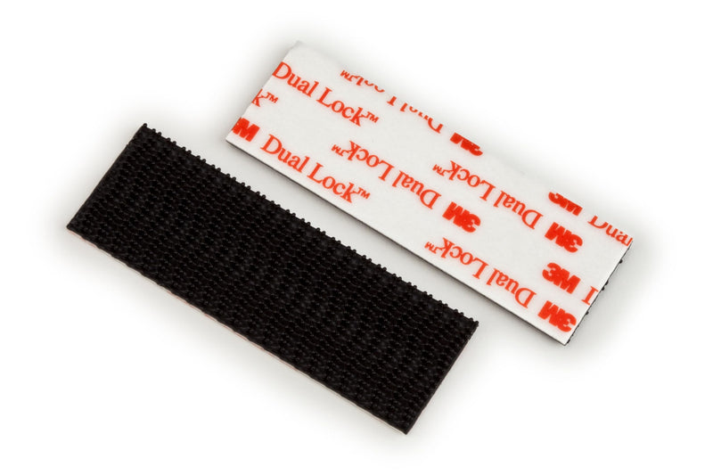 Scotch Extreme Interlocking Fasteners, 4 Strips, 1" x 3", Delivers Powerful Bond on Contact, Weather, Dirt & UV Resistant, 1 Set Holds 2 lbs., Designed with Reclosable Dual-Lock Technology (RF6731) Black 1"x3" 2 sets