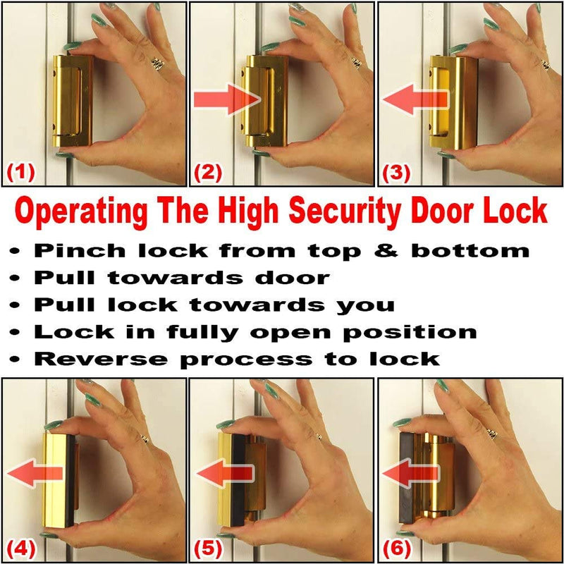 Prime-Line U 10827 Door Reinforcement Lock – Add Extra, High Security to your Home and Prevent Unauthorized Entry – 3 In. Stop, Aluminum Construction, Satin Nickel (Single Pack) 1