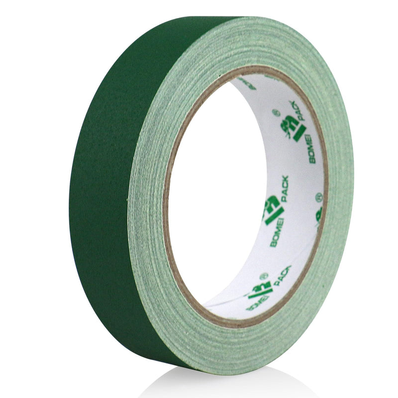 BOMEI PACK Dark Green Gaffer Tape, Matte Non-Reflective, 1inch x 20yds No Residue Hand Tear Self-Adhesive Tape for Labeling, Cable, Stage, Photo Studio, Painters and Duct Repair, 3 Pack 1in*20y (Pack of 3)