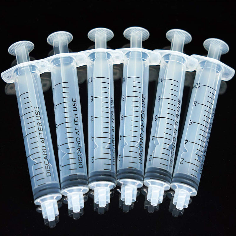 10ML/CC Ink Filling Syringe with Measurement and Blunt Needle Tip for Fountain Pen, Computer Printer (6pcs)