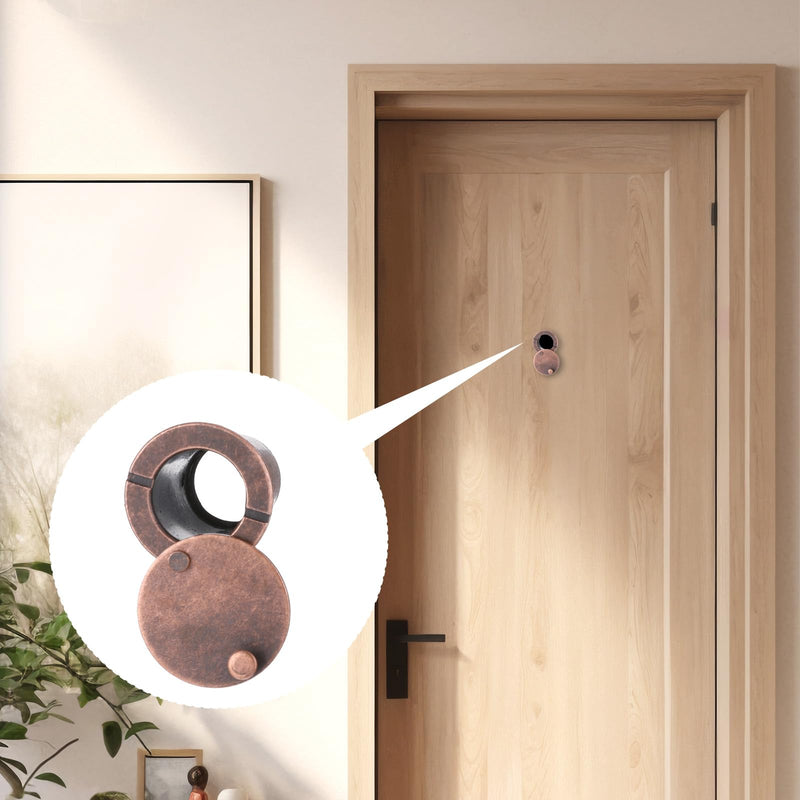 Door Viewer Peephole 220 Degree Wide Angle Peephole with 16mm Drill Bit Door Peepholes with Heavy Duty Swivel Privacy Cover for 1-3/8“ to 2-1/6” Doors
