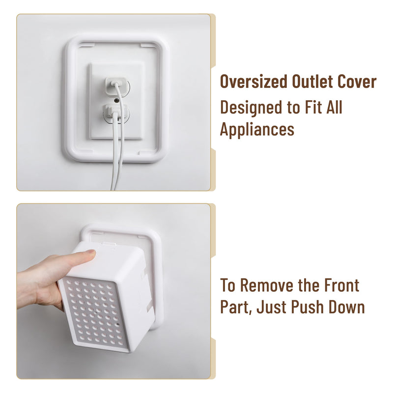 Bates - Baby Safety Outlet Cover Box, Extra Large, Baby Proof Outlet Covers Baby Proofing, Plug Covers for Electrical Outlets, Socket Covers for Outlets, Child Proof Outlet Cover, Outlet Box Cover