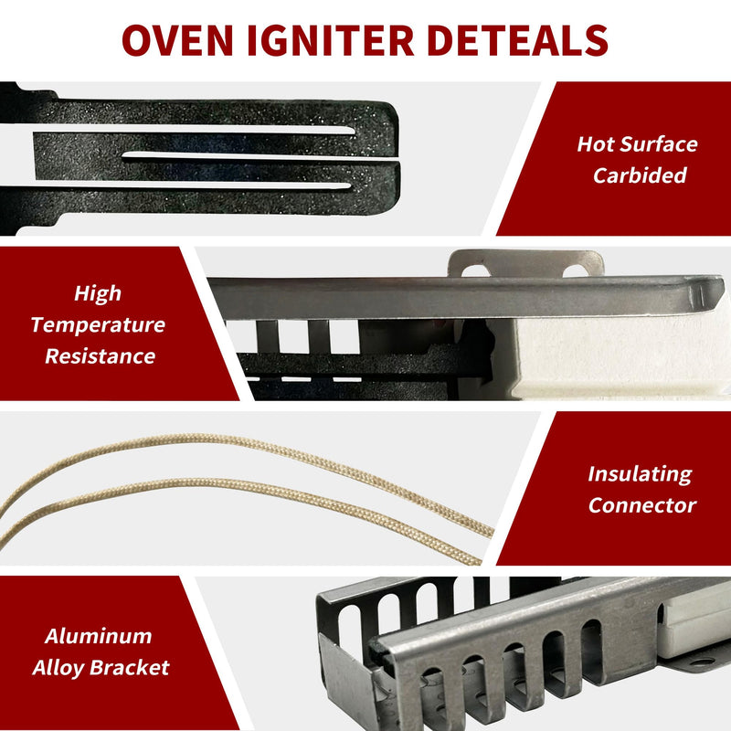 Flat Igniters 5304509706 316119301 Gas Range Oven Igniter Replacement for 316489402, 316489408, WB2X10016