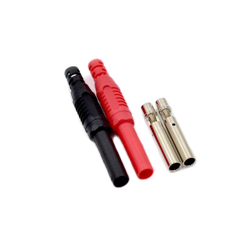 2Pcs Multimeter Test Lead Extension Male to Female Connector 4mm Banana Plug to Jack Heavy Duty 14AWG Silicone Wires Meter Leads Probes 6 Feet 2Pcs-Length of 6 Feet