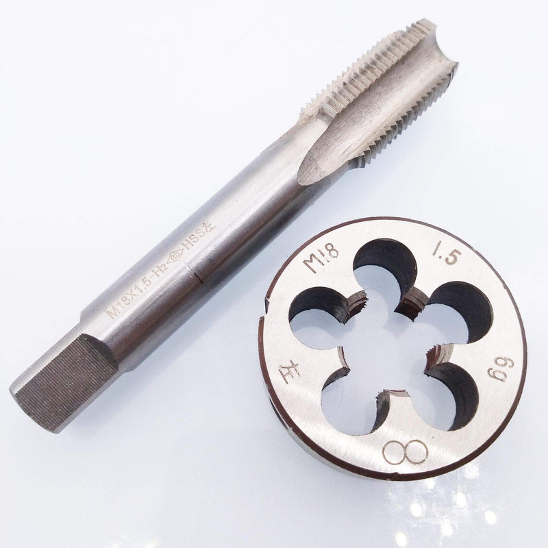 HSS M18 x 1.5mm Tap and M18 x 1.5mm Die Metric Thread Left Hand