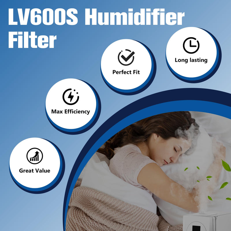 Funmit 30-Pack Top Fill Humidifier Replacement Filters for LEVOIT Classic160, Dual150, Dual200S, Classic300(S), LV600S, OasisMist 450S, Superior6000S Series Humidifiers