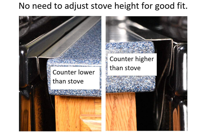 Stove Gap Covers - 316 Stainless Steel, 23.4" | Oven Side Gap Filler | Range Trim Kit | Guard Between Stove Top & Counter 23.4" (regular)
