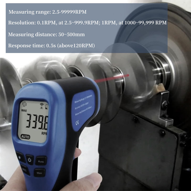 Digital LCD Photo Tachometer, TL900 Tachometer Automotive Digital Non RPM Meter Handheld Tachometer Speed Gauge Tester (Battery not Included)