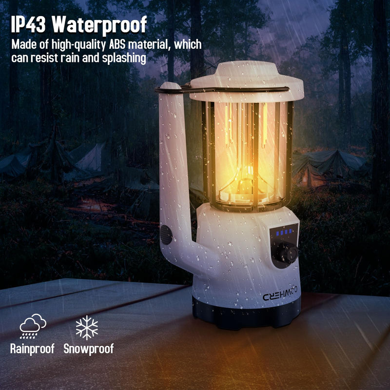 Rechargeable Flashlight Lantern 2-in-1 LED Handheld Flashlight with Lantern and Spotlight Modes - Perfect for Power Outages, Camping, Hiking, Emergency, and Home Use 1