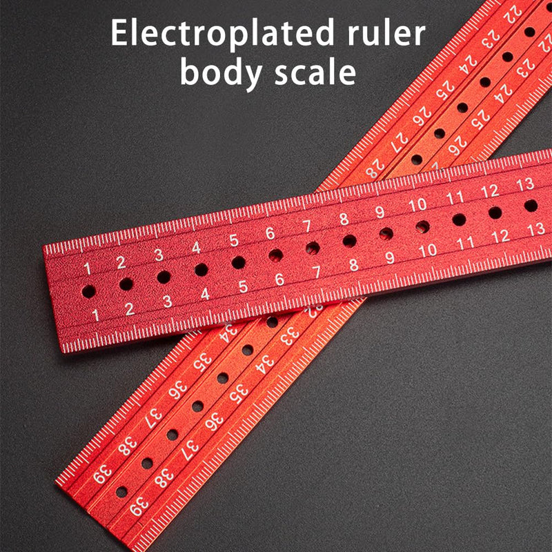 16 Inch Heavy Duty Combination Square, Aluminum Alloy 45°/90°Woodworking Square Tool, Multifunctional Rafter Combo Square Measuring Tools 40cm