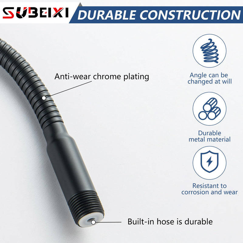 Adjustable Shower Arm with 3" High Pressure Shower Head, Powerful Pressure Boosting Rain Showerhead with Adjustable Swivel Brass Ball Joint