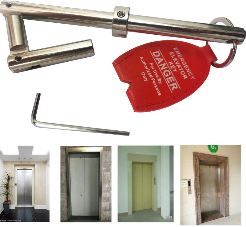 Elevator Door 3-Section Double Drop Emergency Key 6 Pack