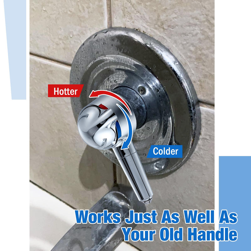 Enhon Lever Handle Replacement for 10424, Single Lever Handle Kit Compatible with Delta Series 1700 Monitor Tub and Shower Faucets, 5 in H X 2 in W Faucet Handle, Chrome