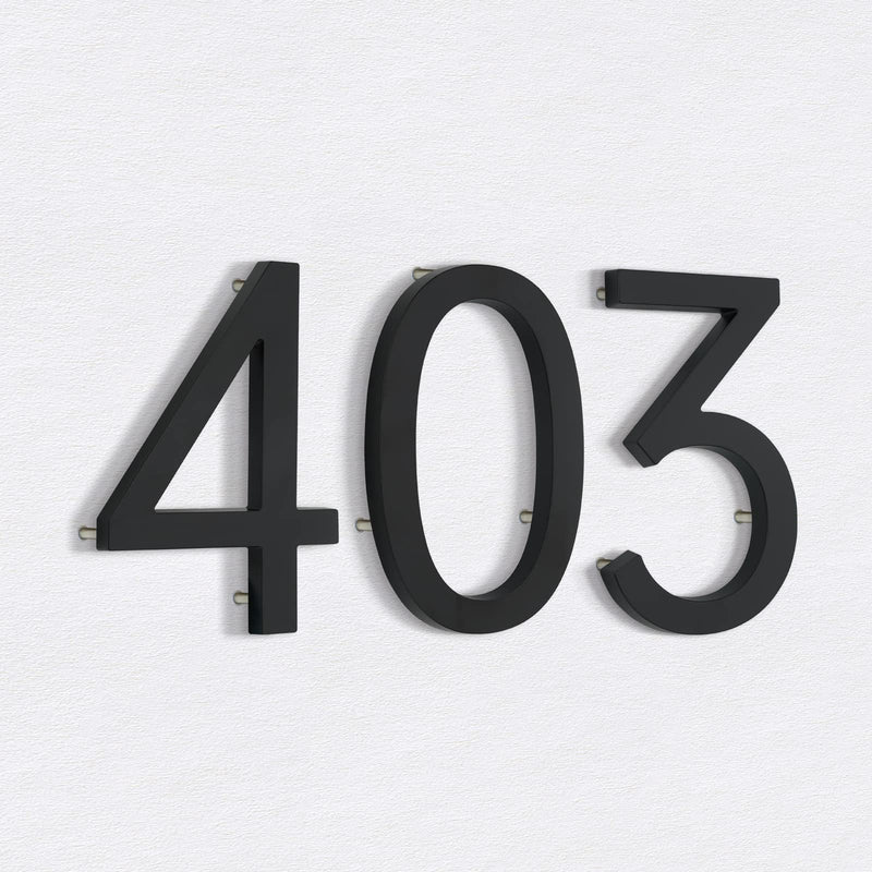 7 Inch House Numbers For Outside modern,Address Numbers For Houses Numbers For Address On House Metal Black Large Modern House Number Door Numbers For House Floating Flush Mount Zinc Alloy Black 1