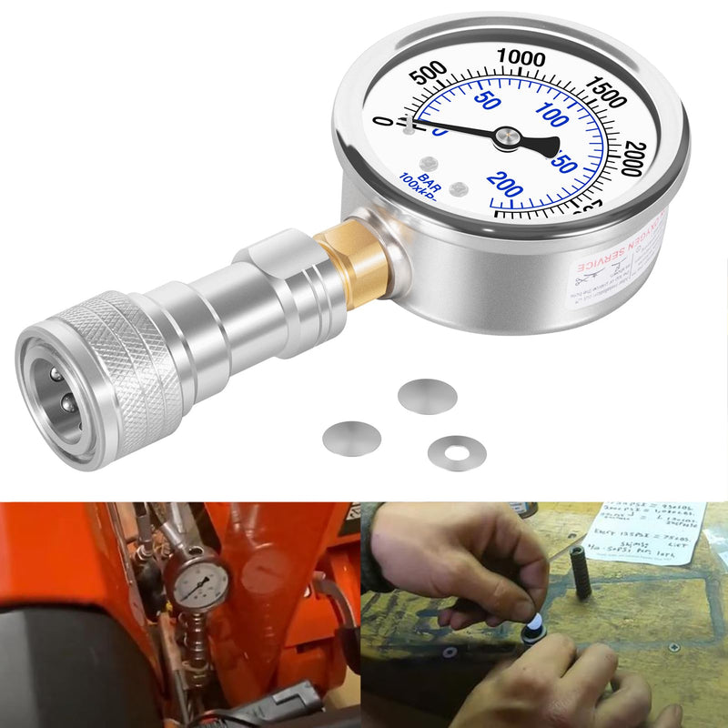 Yoursme Pressure Boost kit for Kubota B (2016 and Older BX) Pressure Gauge and Hydraulic Shims Kit Hydraulic Pressure Adjustment Kit