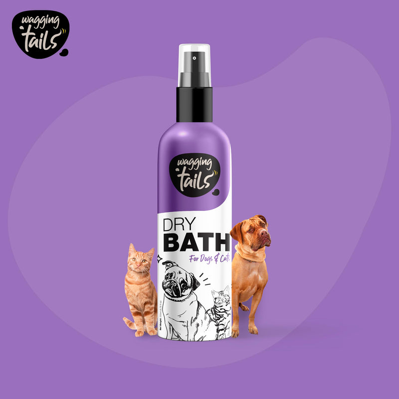 Wagging Tails 6-in-1 Waterless Dry Bath Shampoo for Cats & Dogs, 6.76 fl oz | Waterless Deep Cleaning Pet Spray | Easy to Use | Neutralizes Odors | Moisturizes & Nourishes Coat, Hair, and Skin - PawsPlanet Australia