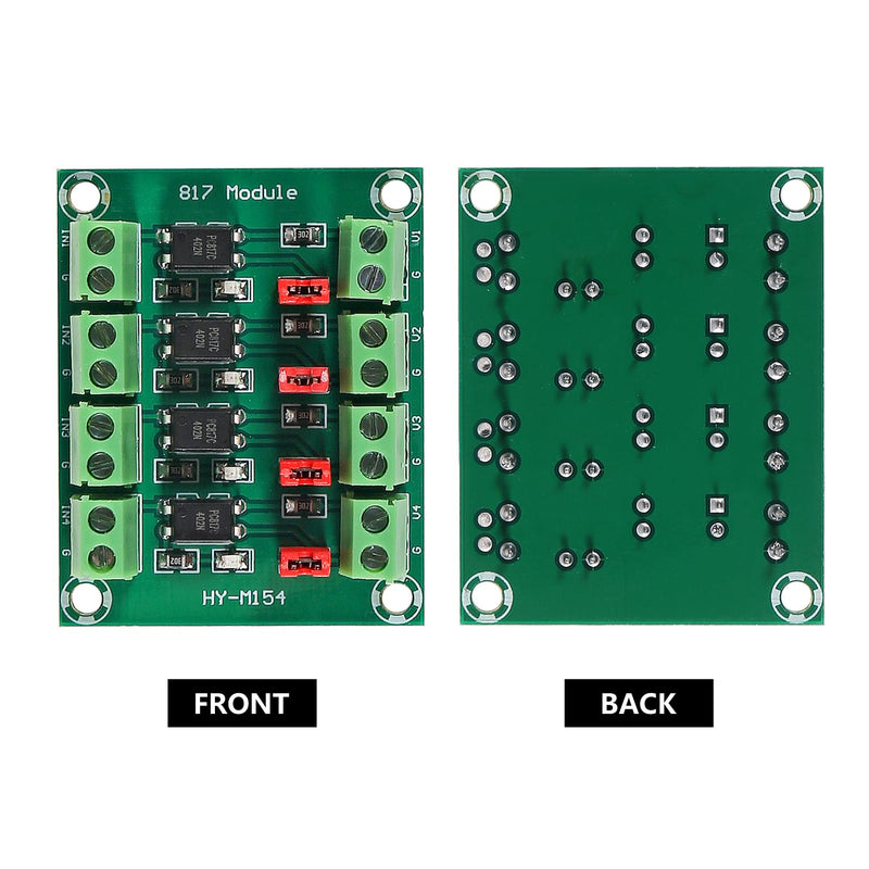 4pcs PC817 4 Channel Optocoupler Isolation Board Voltage Converter Adapter Module 3.6-30V Driver Photoelectric Isolated Module 817 Voltage Isolation Module