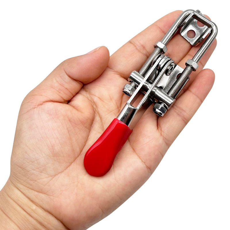 2pcs Heavy Duty Toggle Clamp Capacity 400LBs, 304 Stainless Steel Adjustable U Bolt Holding Quick Release Latch (40323-2pcs) 40323-2pcs