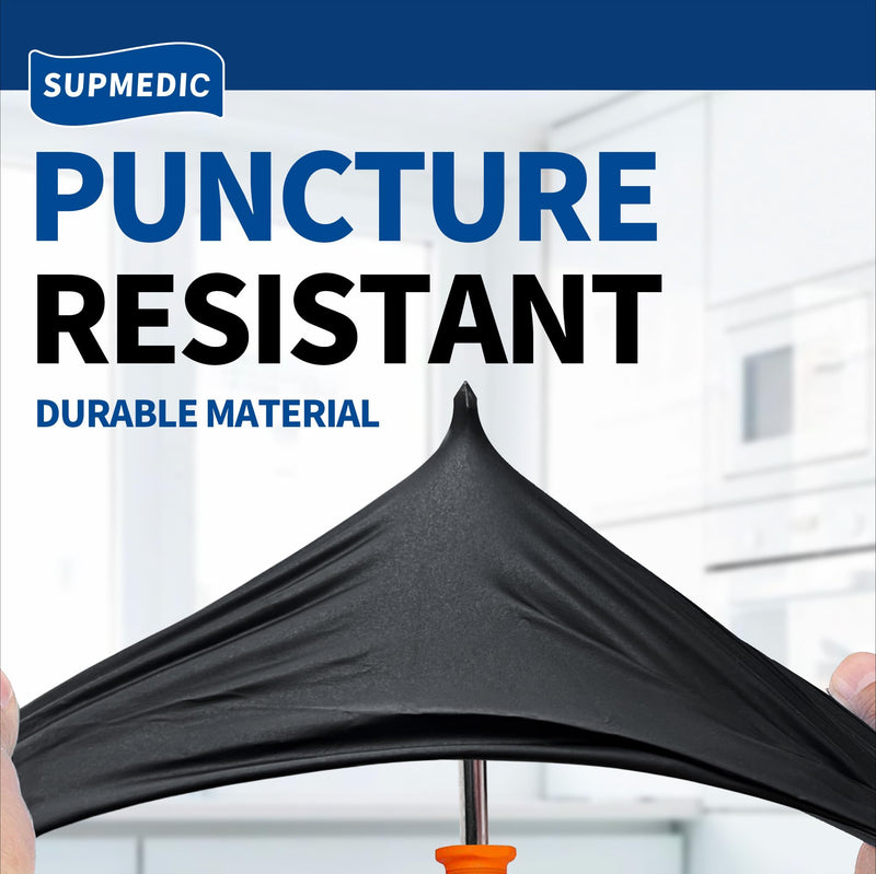 Medical Nitrile Exam Gloves, Black 3.5 mil Powder-Free Latex-Free Food Safe Cleaning Disposable Glove, 100 Pcs (Large) (Large Black 100)