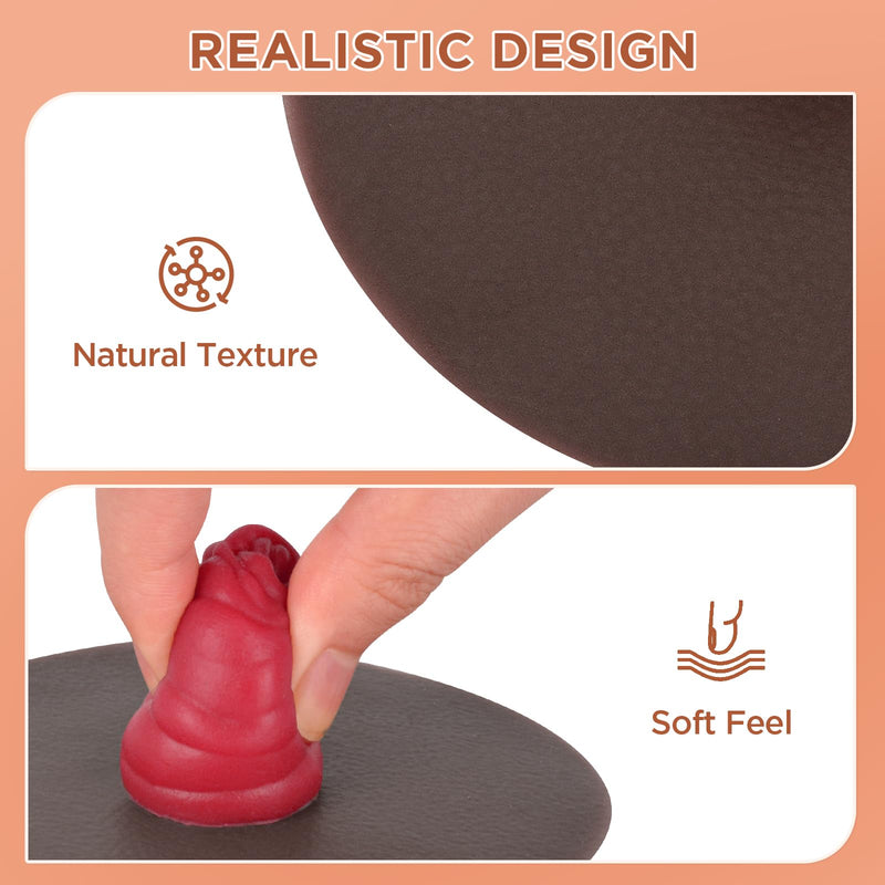 Sticky Ostomy Simulators, Stoma Training Model Set, Multi-Skin Tone Ostomy Care Practice Models for Medical Training and Patient Education - Dark