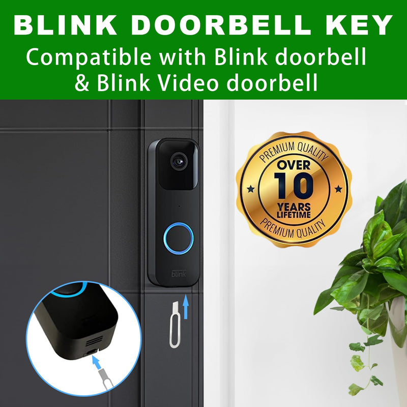 4 Pack Blink Doorbell Key Replacement Tool,Blink Doorbell Opening Tool,Blink Doorbell Pin Tool,Compatible With Blink Video Doorbell,Release Tool Removal Pin Security Key Tool