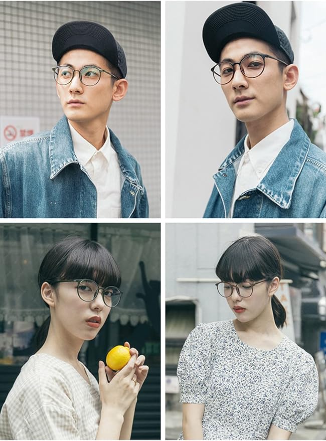 Dollger Blue Light Reduction Glasses, Stylish PC Glasses, Round Glasses, 0.5 oz (13 g), Computer Glasses - NewNest Australia