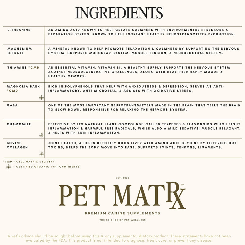Think Cognitive and Calming Supplement with Collagen and Magnesium - Supports Nervous System Against Stress, Behavioral Challenges, and Cognitive Issues (Large/X-Large) Large/X-Large Breeds
