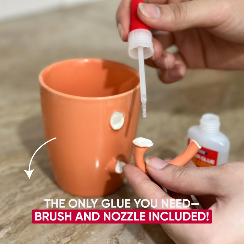 GH1200 (2-in-1) Super Glue with Brush Applicator & Nozzle, Mess Free Superglue Brush, Instant Glue Never Dries, 3000 CPS Cyanoacrylate Glue, No Stain Clear Glue, Super Glue for Plastic, Rubber & More 20g Super Glue with Nozzle & Brush