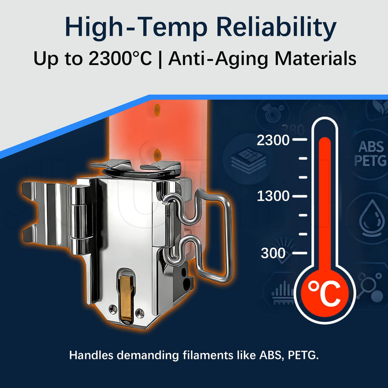for Bambu Lab P2S Hotend Heating Assembly Kit,No FilamentJam, Ceramic Zirconia Heat Insulation Base, 2300°C Temp Resistant, Wear-Resistant P2S Hot End Heating Component for Bambu P2S 3D Printer