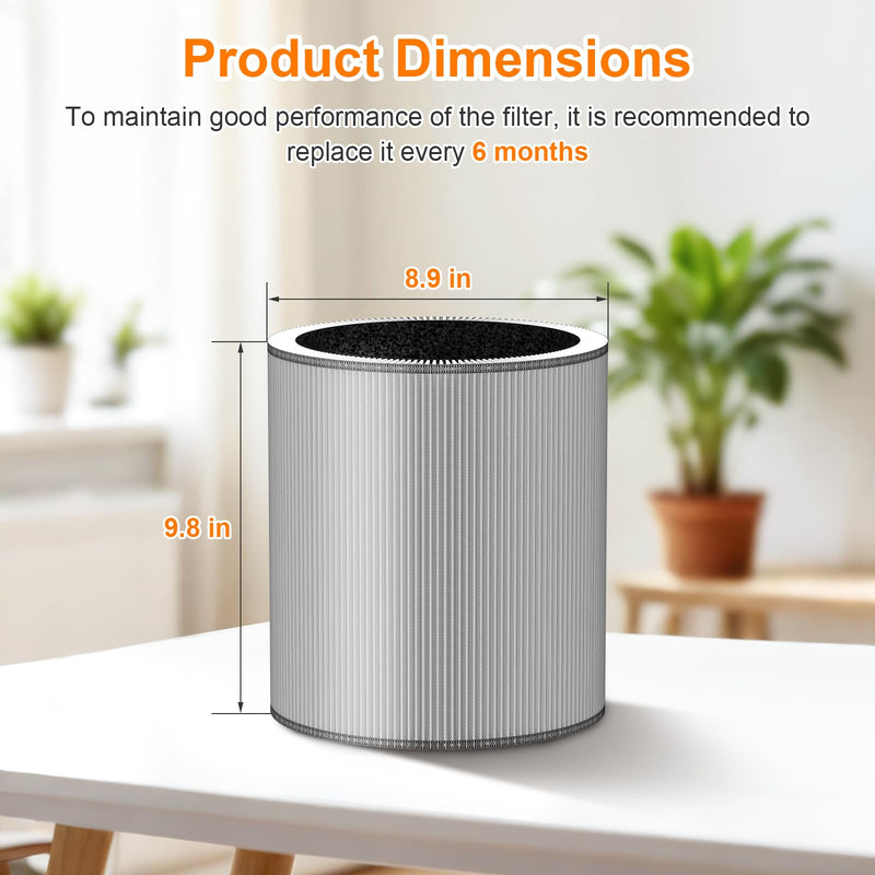 2 Pack C610 Replacement Filter Z Compatible with Winix C610 Air Purifier 2 Pack Grey