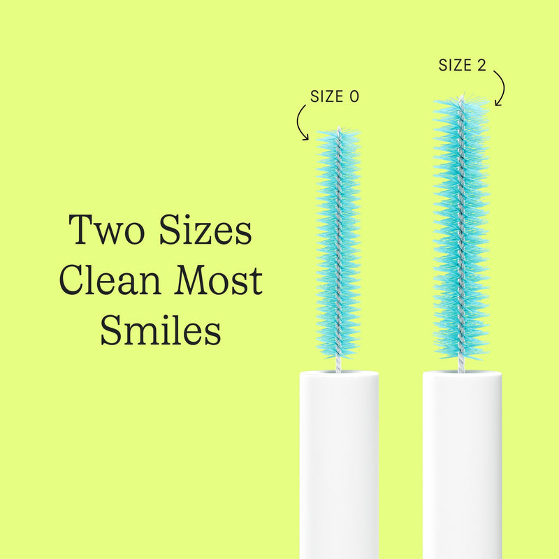 Cocolab Great Gums Brush, Soft Interdental Brushes, Easy to Use Floss Supplement for Teeth Cleaning and Gum Health, Size 0, 25-Pack White