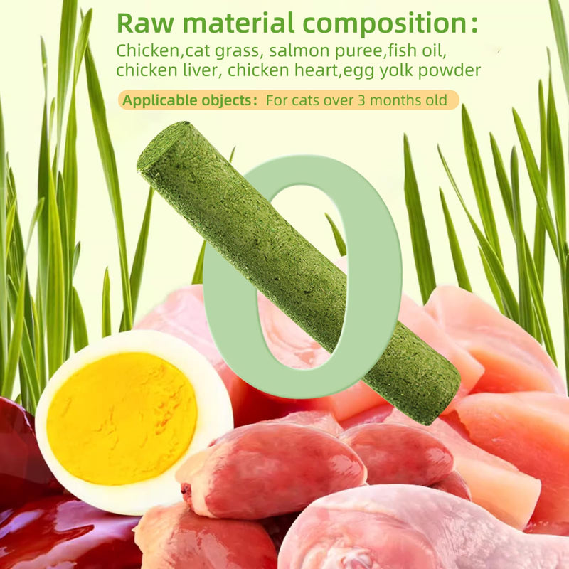 Cat Natural Grass Teething Sticks 100g, Kitten Chew Stick for Hairball Removal, Dental Care, Increase Appetite, Catnip Toys Cat Nip Treat Toys Edible Kitty Toys for Indoor Kittens (Medium, catnip) 1 Ounce (Pack of 1)