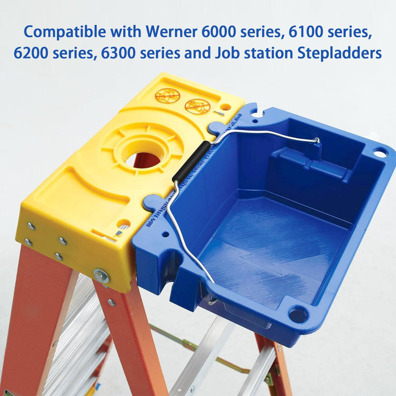 AC52-UB Ladder Accessories Lock-in Job Bucket for Werner 6000 series, 6100 series, 6200 series, 6300 series,Blue