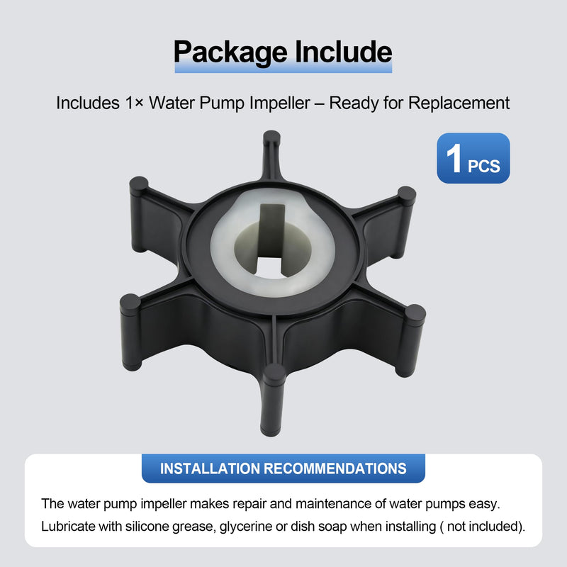 MARKGOO Water Pump Impeller 382221 0382221 Replacement for Evinrude Johnson OMC BRP Outboard Motor 1.5HP 2HP 4 HP 6HP Boat Accessories Engine Parts 766433 0766433