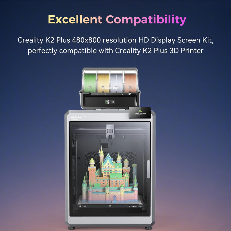 Creality Official K2 Plus Display Screen Kit, Original 480x800 Pixel LCD K2 Plus Touchscreen Kit, 4.3" HD Touch Panel Kit, Durability and Quick Replacement Parts for Creality K2 Plus 3D Printer