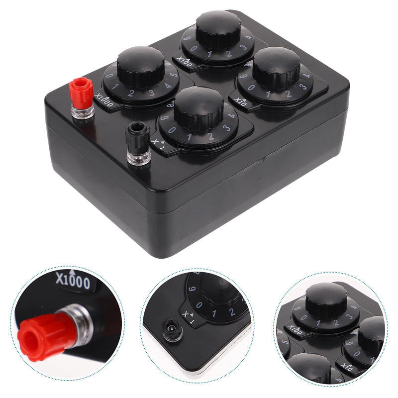 VILLCASE Variable Resistance Box 0-9999 Ohm, Simple Adjustable Resistor Decade Box for Physical Teaching School Experimental Equipment