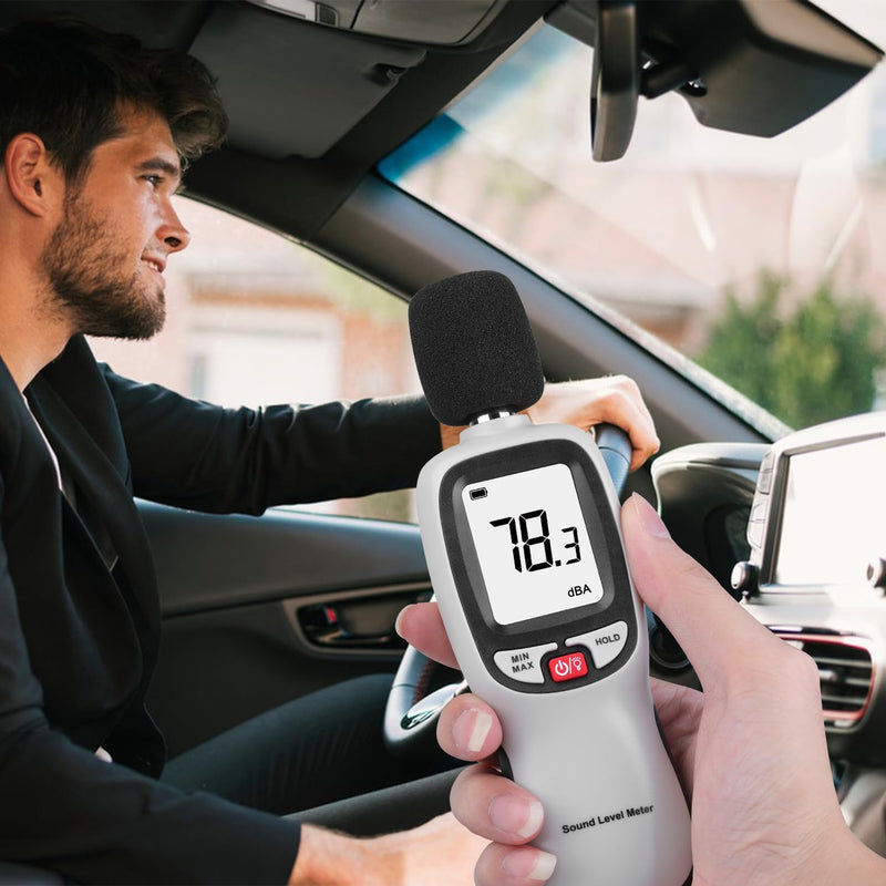 Decibel Meter, Digital Noise Meter, Range 30-130dB(A) db Meter, Portable SPL Meter (Sound Pressure Level Meter), Noise Volume Measuring Instrument