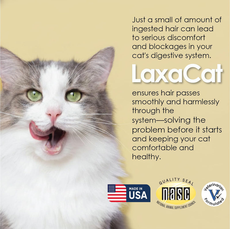 Hairball Gel for Cats 5 oz Petroleum Free Cat Hairball Paste for Furball Control, Constipation Relief and Digestive Support, Easy Lick Salmon Flavor Hairball Treatment for Daily Use, Made in USA
