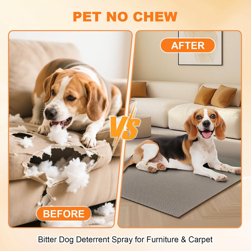No Chew Spray for Dogs, Bitter Spray for Dogs to Stop Chewing & Licking, Natural Ingredients, Stop Destructive Behavior, Effectively Protect The Safety of Furniture,Plant,Shoes(120ml) 120ML