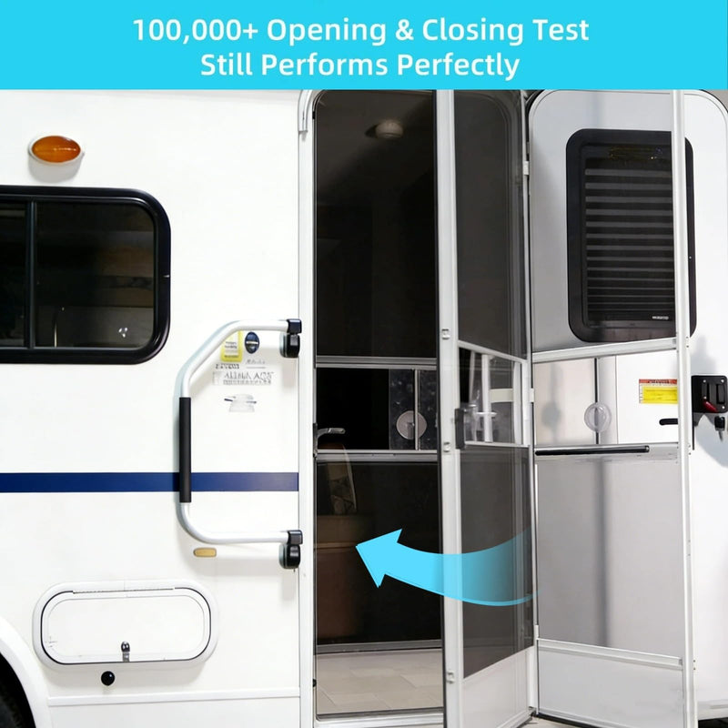 RV Screen Door Closer with Spring, Automatic Door Closer for Camper Travel Trailer - Adjustable Tension, Durable Aluminum RV Essential Parts for Beginners