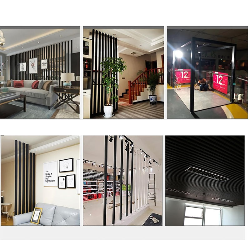 2Pcs Black Aluminum Rectangular Tubing 25mm x 50mm x 800mm Long Wall Thickness 1mm, 2 Pack Aluminum Structural Rectangle Thin Tube 1 x 2 x 0.04 x 31.5" inch (Appr) Black Color 31.5" / 800mm