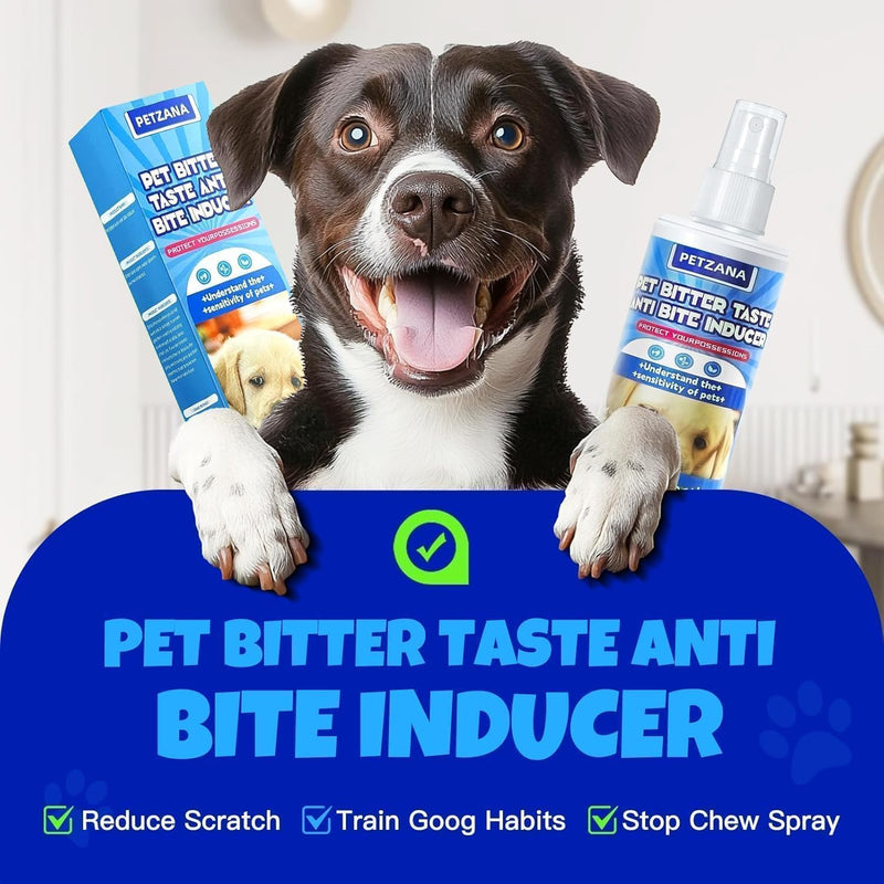 Bitter Apple Dog Spray, Anti Chew Deterrent for Dogs with Natural Citrus & Rosemary, Helps Protect Furniture, Shoes, Plants & Bandages from Chewing and Licking, 120ml