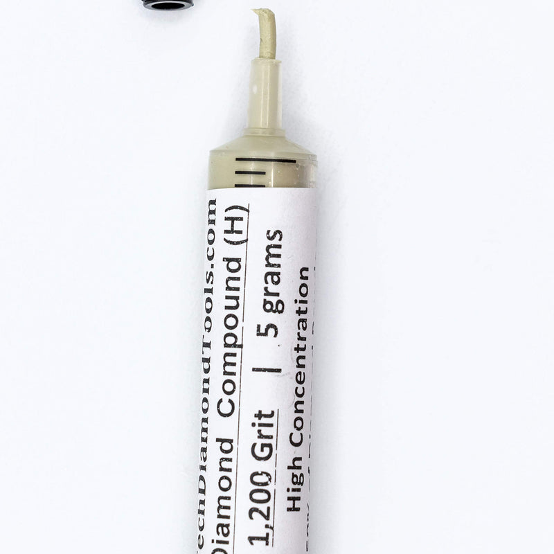 TechDiamondTools Kit of 3 Diamond Lapping Paste Polishing Compound USA Made 500 800 1200 Grit Lapping Compound for Rock Glass Metal Jewelry Resin Marble with High Concentration of Diamond Powder 1200 800 500 grit