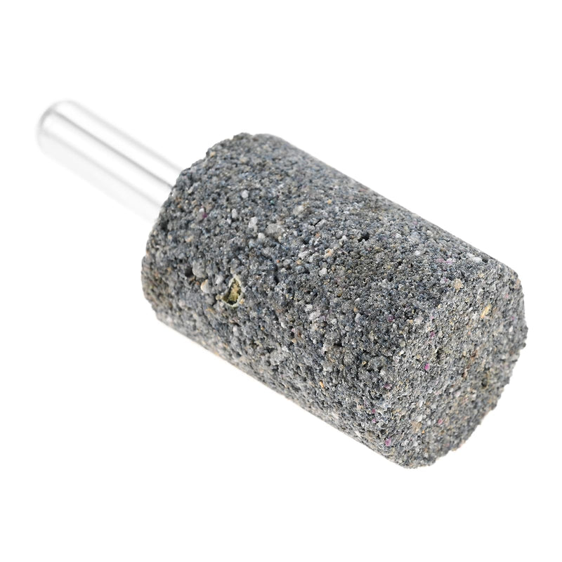 dophee 10Pcs 20mm Cylindrical Shape Aluminum Oxide Mounted Grinding Stones Rotary Grinding Bits with 1/4" Shank for Electric Rotary Tools Drill Grinder