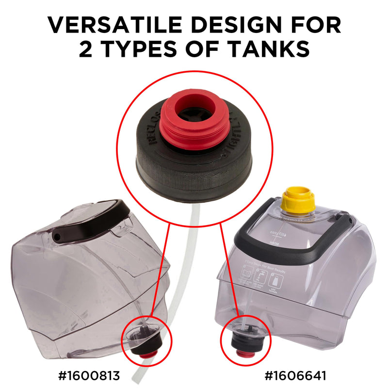 Replacement Cap and Insert for Water Tank for Various Bissell Carpet Cleaners Fits Models 2505, 3624, 2458, 2891, and 3194 Black