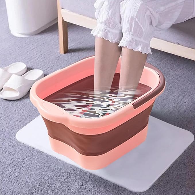 Foldable Foot Bathtub, Foldable Soak Basin Foot Spa Massage Bucket with Handle | Spa Basin for Relax Fatigue, Help Sleep, Foot Spa, Family Spa Pedicure, Save Space - NewNest Australia